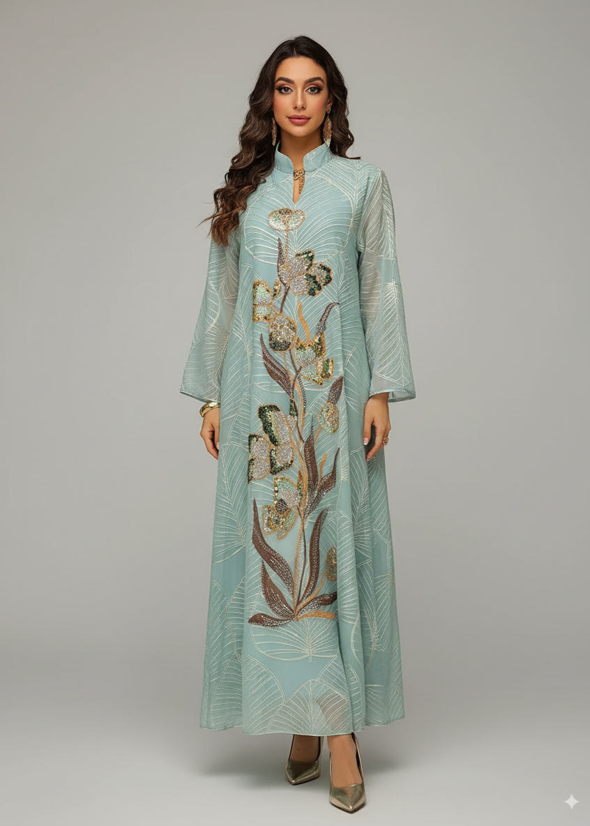 عباية العيد | أخضر فاتح