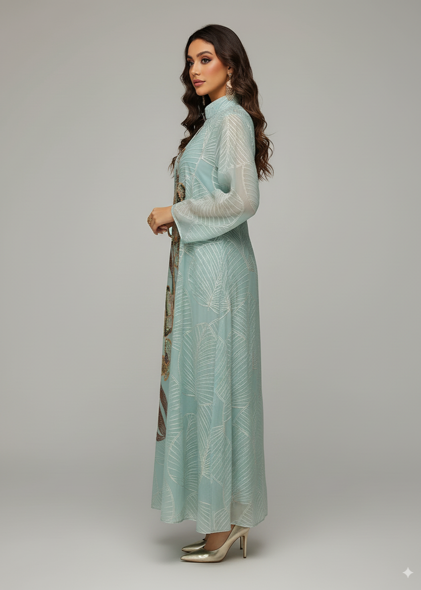 عباية العيد | أخضر فاتح