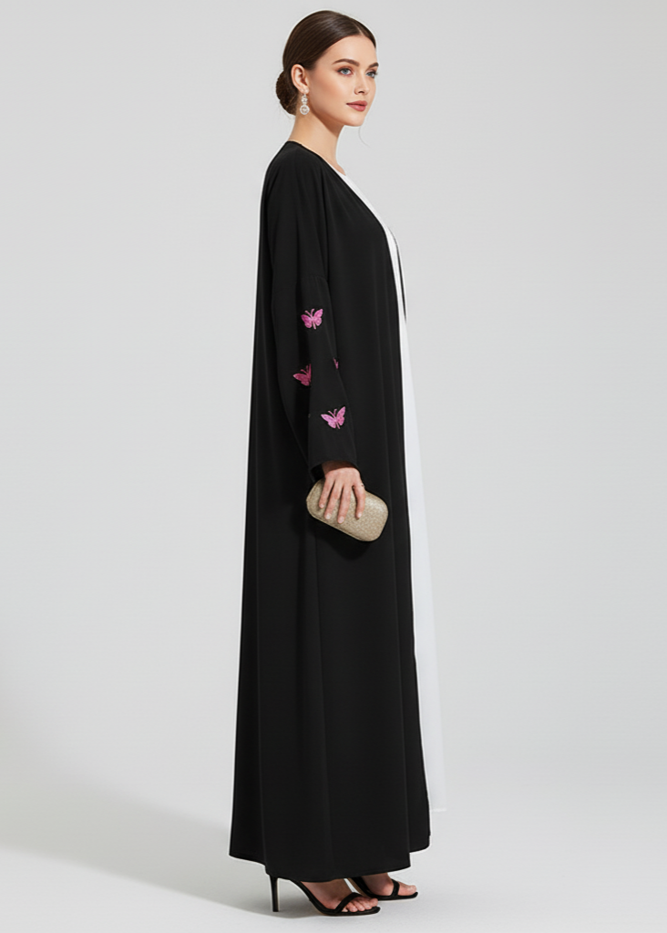 عباية سادة | فراشات زهرية