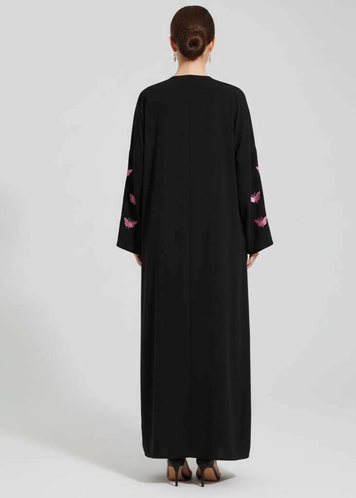 عباية سادة | فراشات زهرية