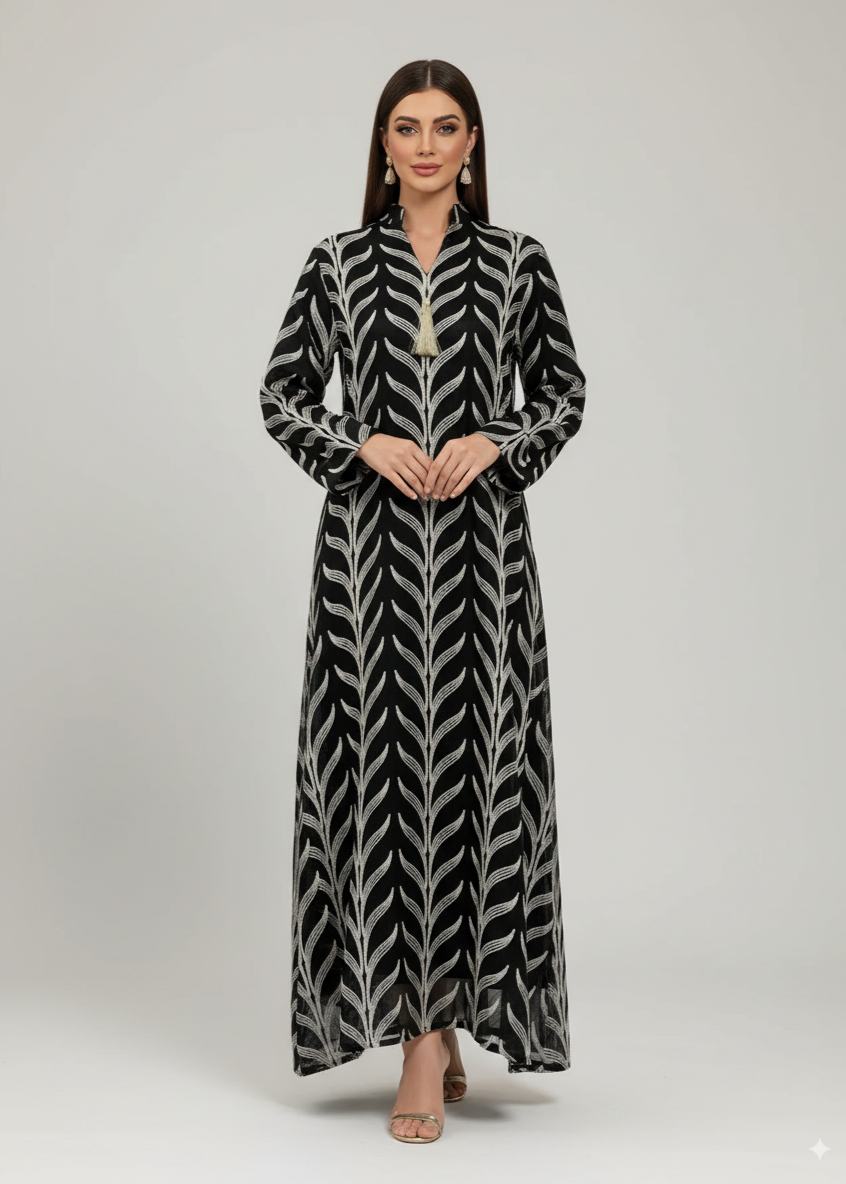 نقشات أوراق | أسود