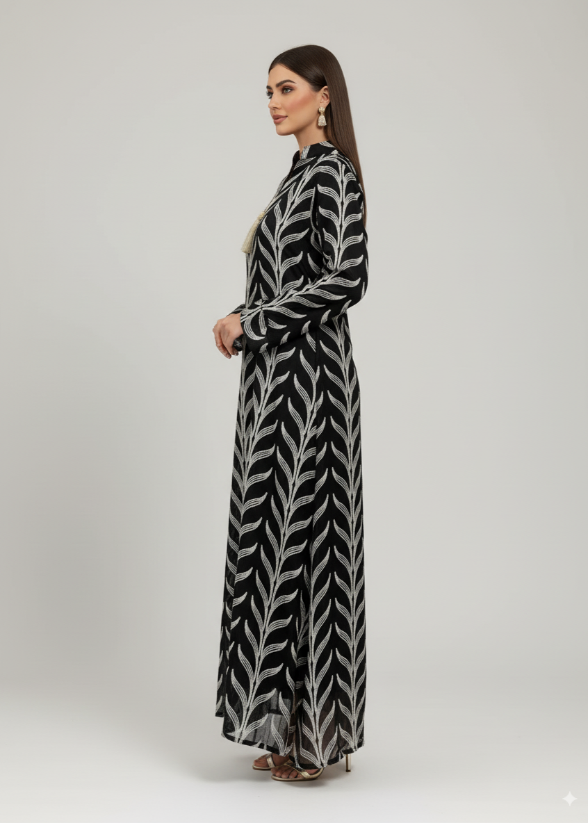 نقشات أوراق | أسود