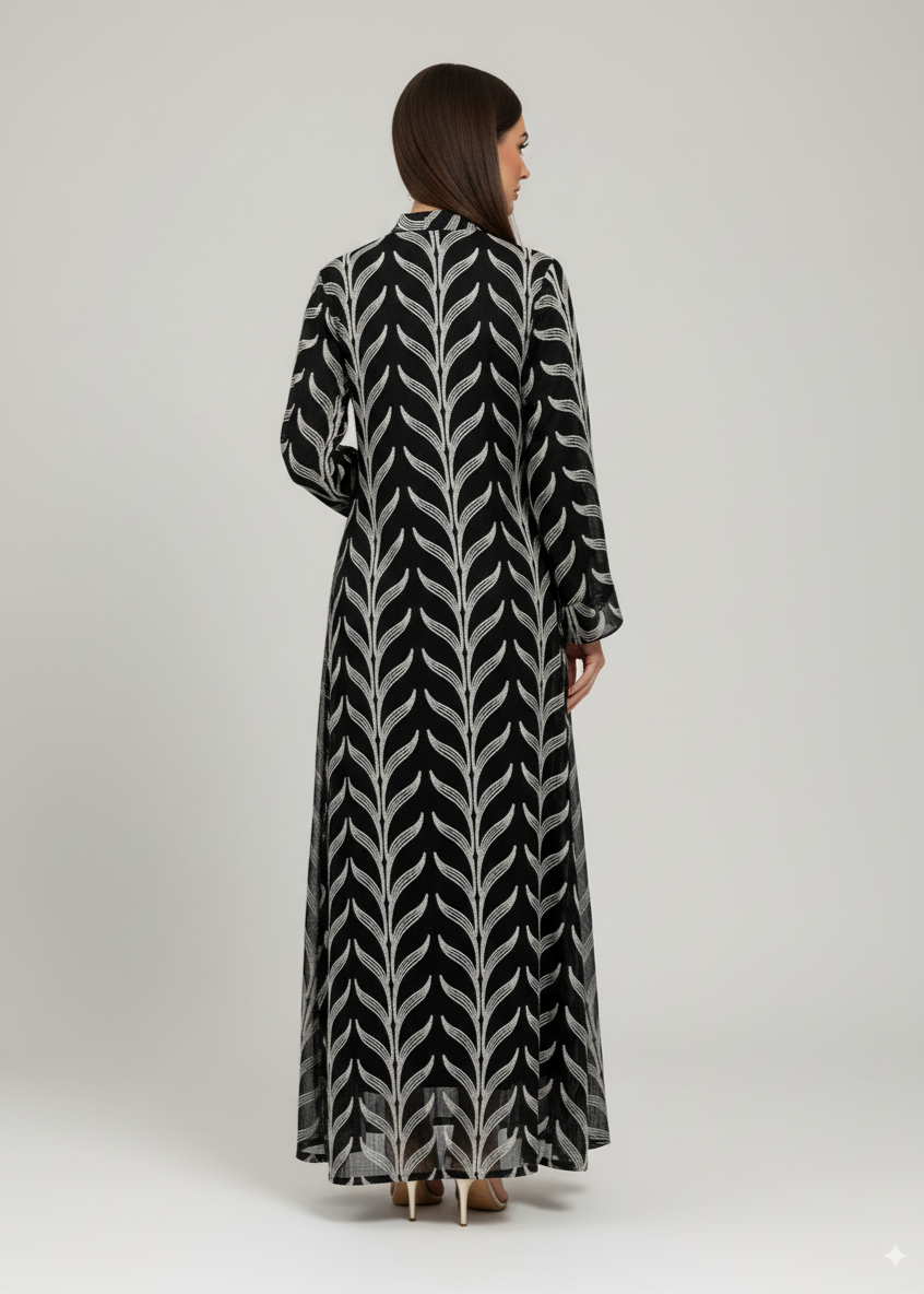 نقشات أوراق | أسود