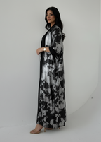 عباية ملوّنة | أسود فضي