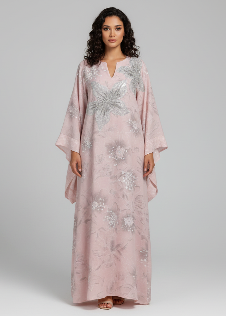 عباية ملوّنة | زنبق زهري