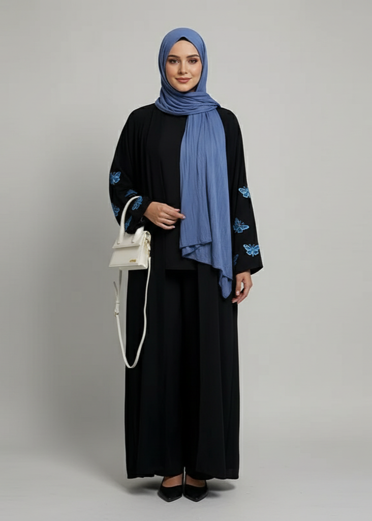 عباية سادة | فراشات زرقاء