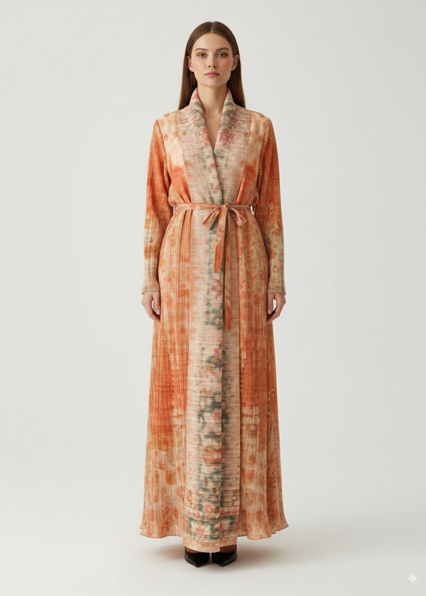 عباية ملوّنة | برتقالي أحمر