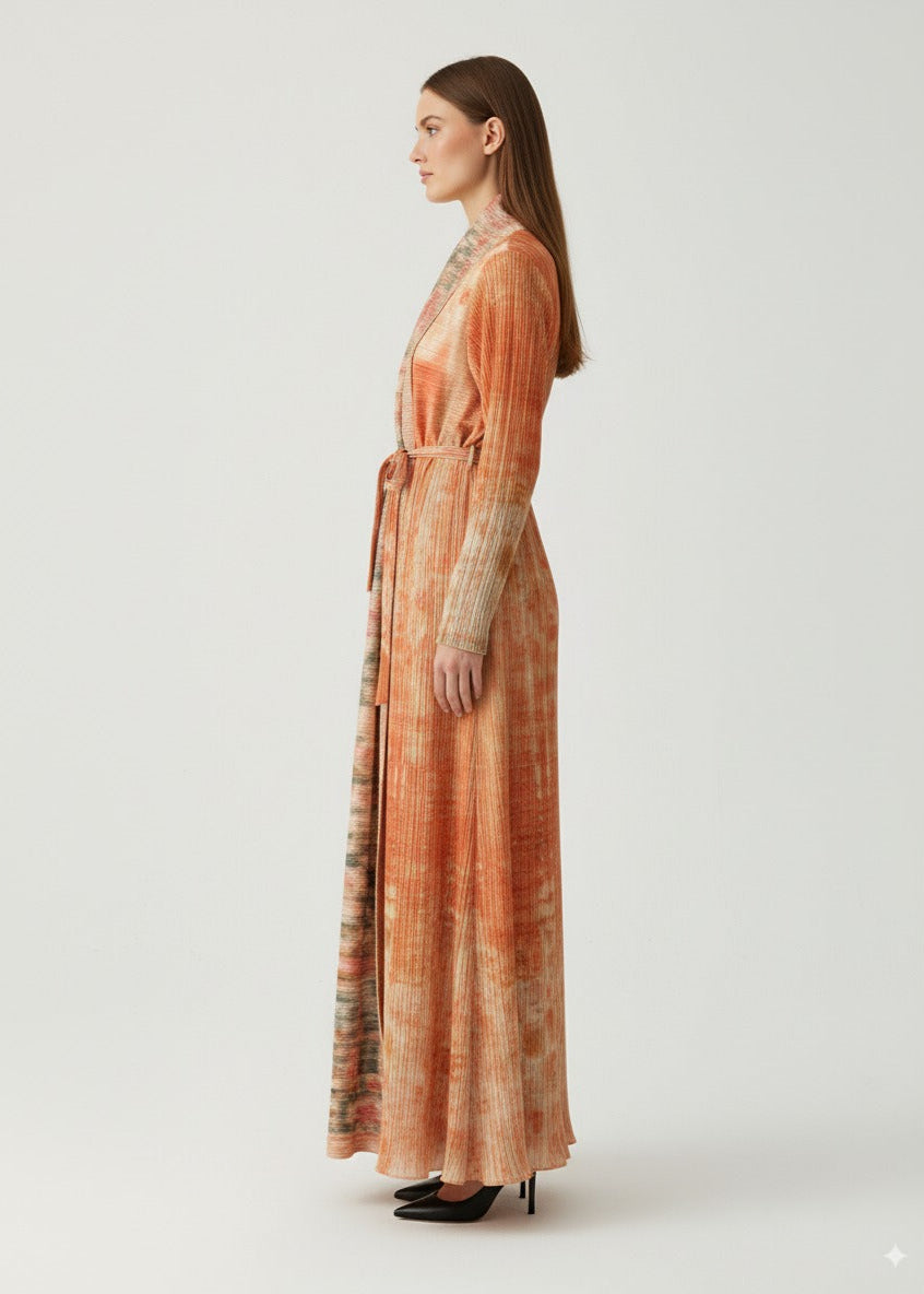 عباية ملوّنة | برتقالي أحمر