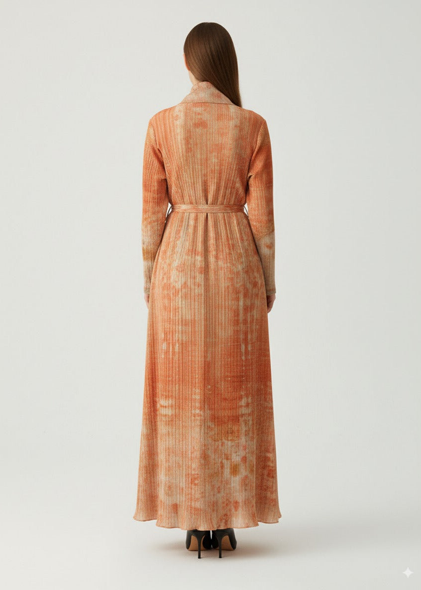 عباية ملوّنة | برتقالي أحمر