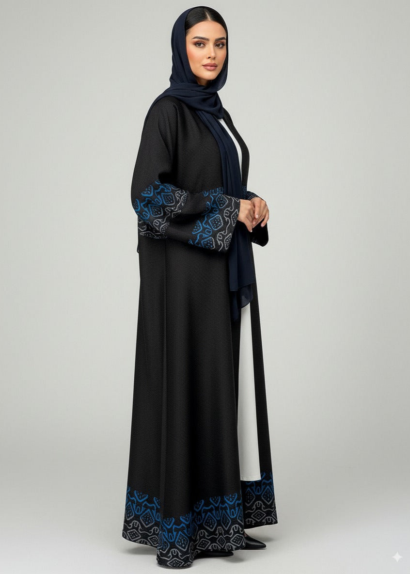 عباية ملوّنة | أسود مُصمَّم