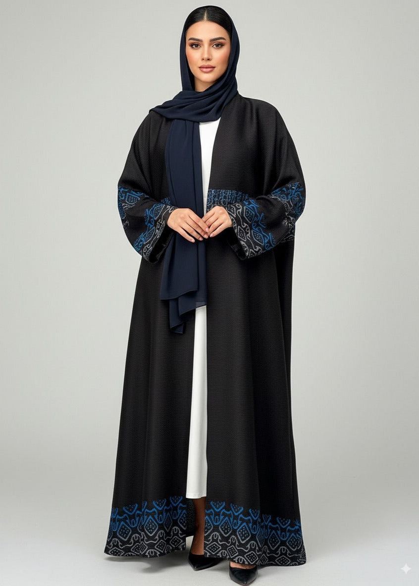 عباية ملوّنة | أسود مُصمَّم