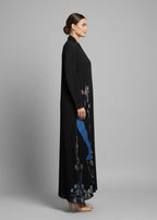 عباية ملوّنة | أسود مزهَّر