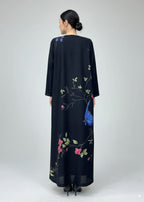 عباية ملوّنة | أسود مزهَّر