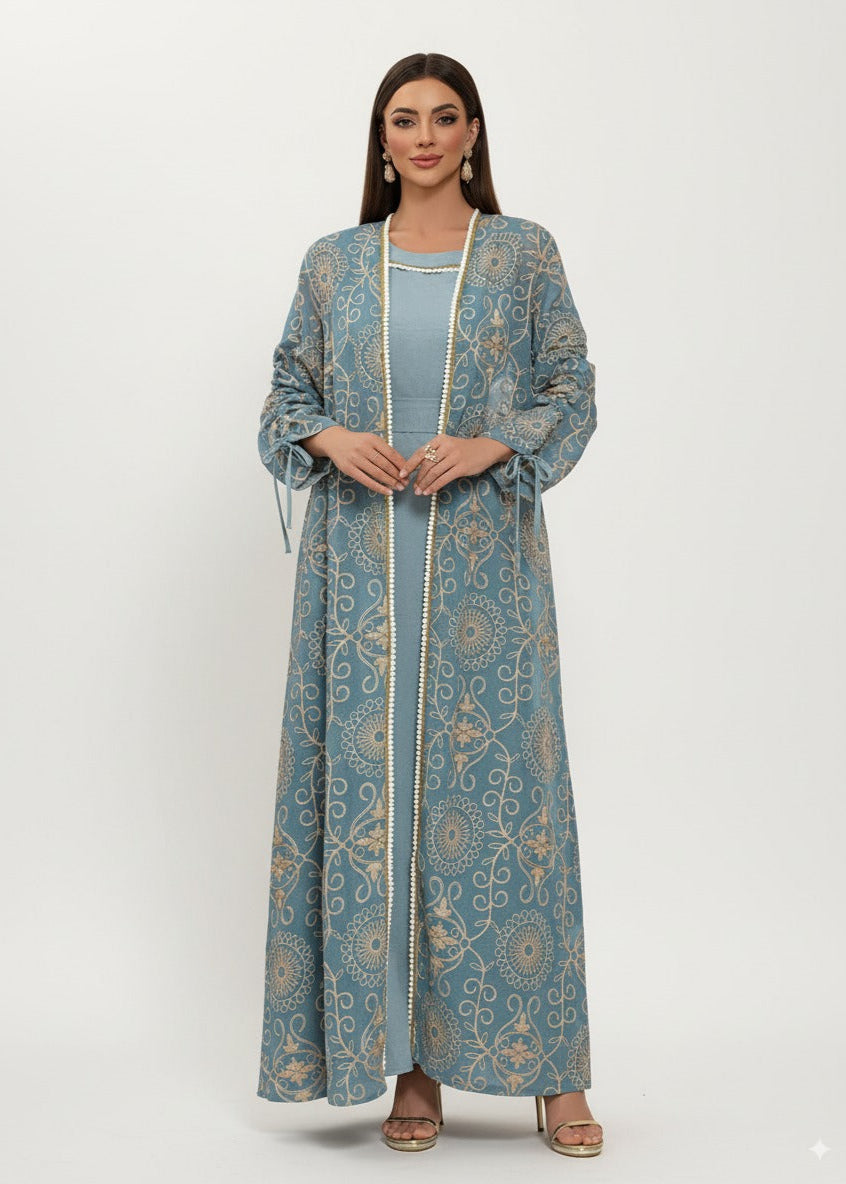 فيروزي قطعتين