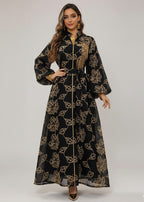 عباية ملوّنة | أسود ذهبي