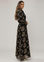 عباية ملوّنة | أسود ذهبي