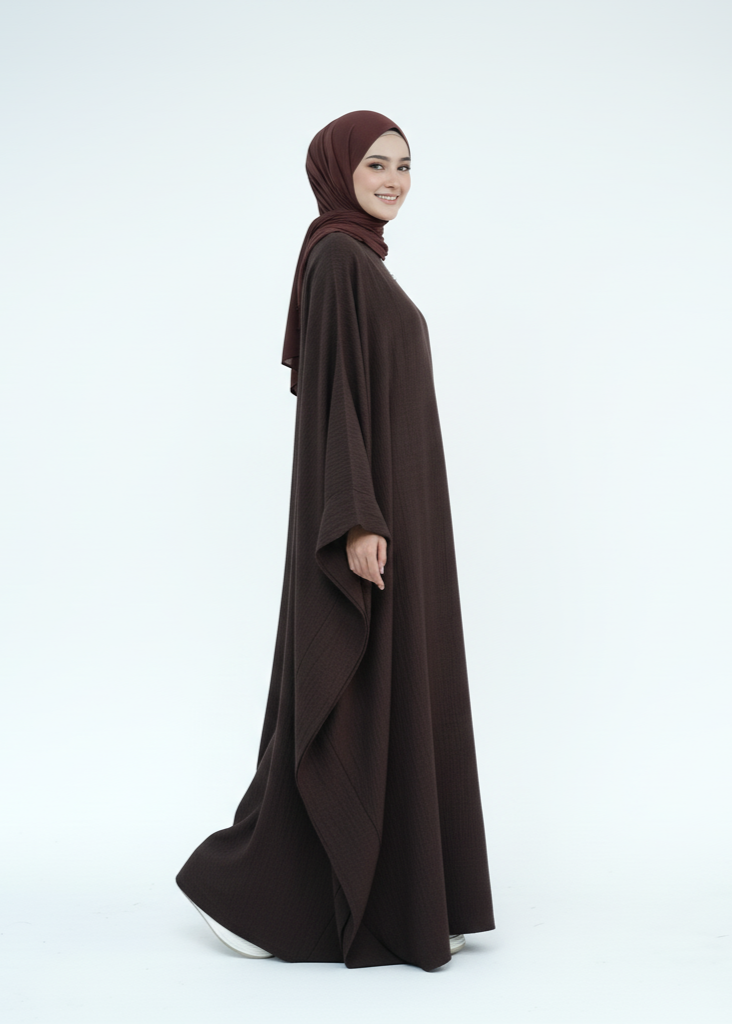 عباية مغلقة | فراشة قهوي