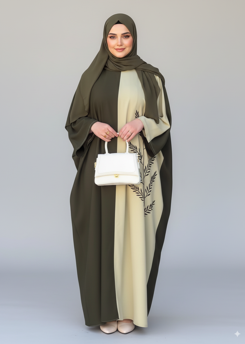 عباية مغلقة | مزيج زيتوني