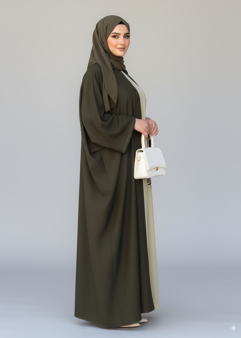 عباية مغلقة | مزيج زيتوني