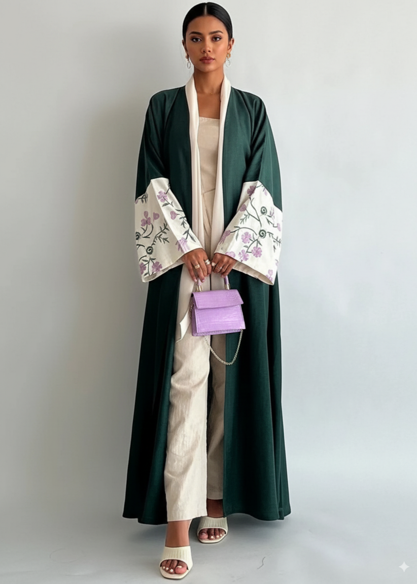 عباية سادة | أخضر غامق