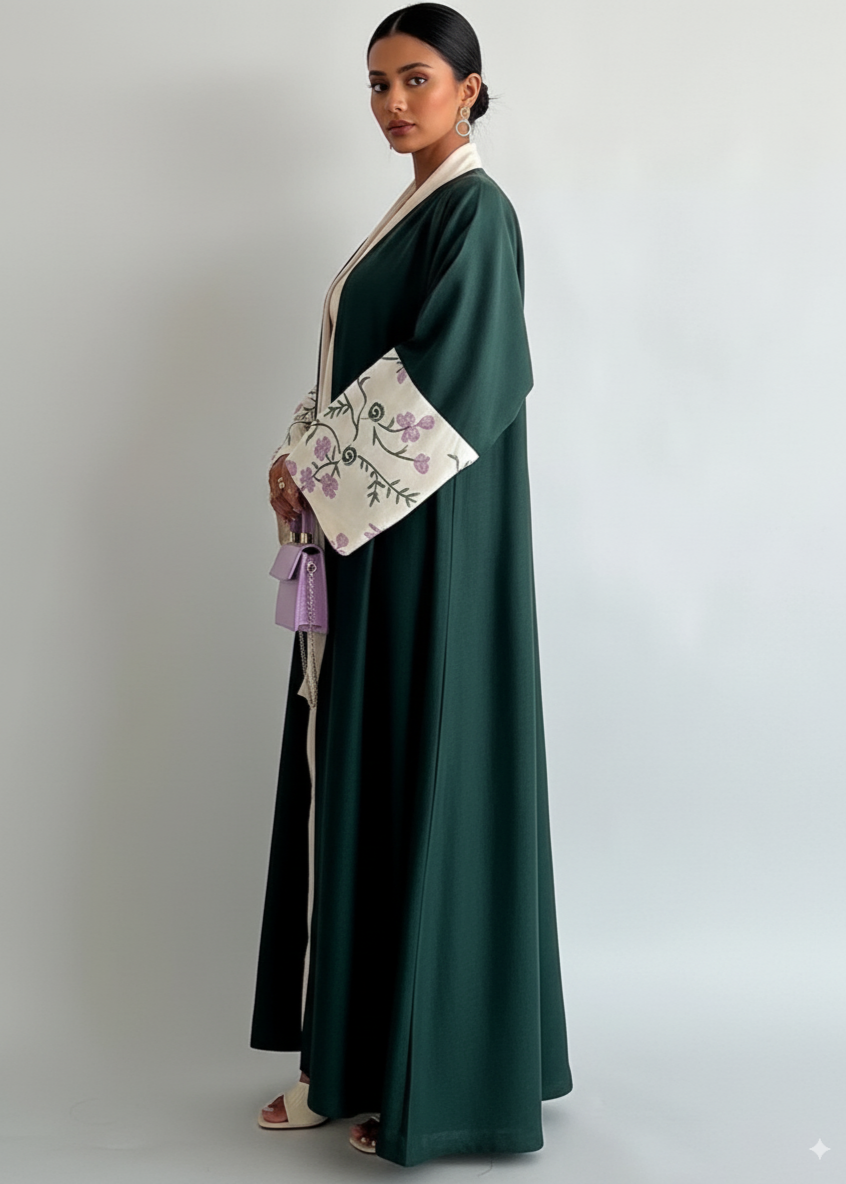 عباية سادة | أخضر غامق