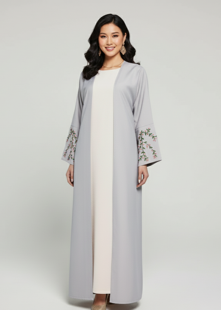 عباية سادة | رمادي فاتح