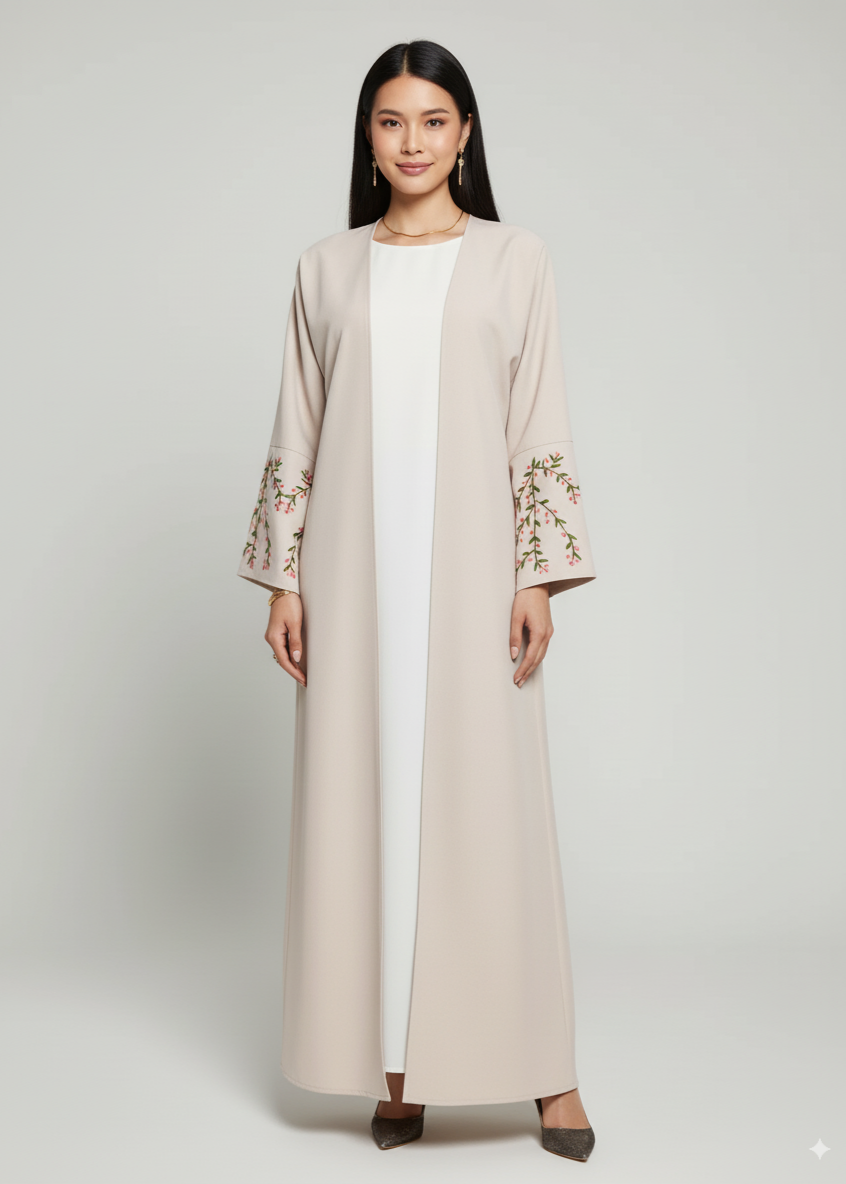 عباية سادة | بيج فاتح