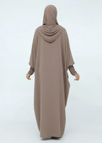 عباية بقبعة | بيج داكن