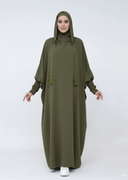 عباية بقبعة | زيتوني