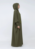 عباية بقبعة | زيتوني