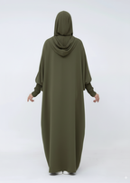 عباية بقبعة | زيتوني