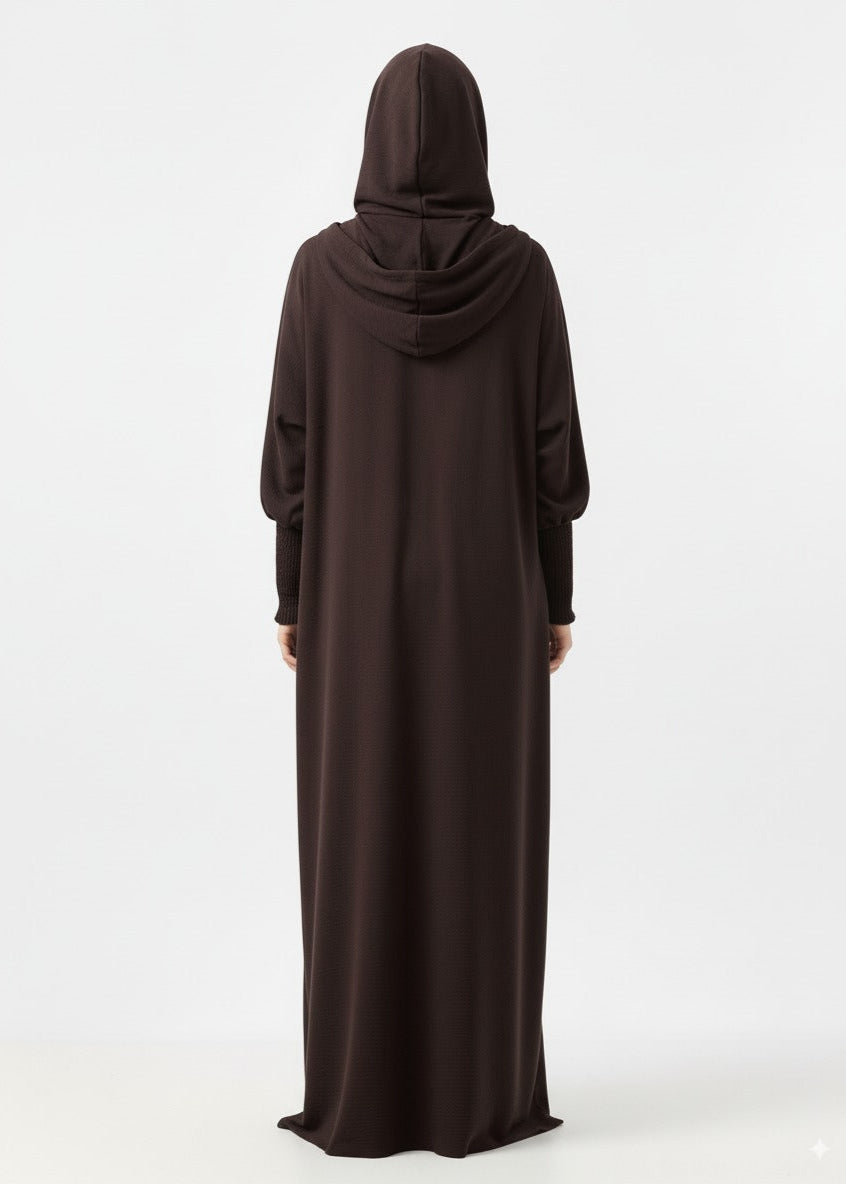 عباية بقبعة | قهوي