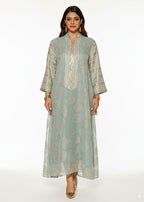 عباية مغلقة | أخضر مُطرَّز