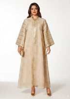 عباية مغلقة | مشمشي مُطرَّز