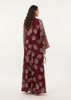 عباية مغلقة | أحمر مُطرَّز