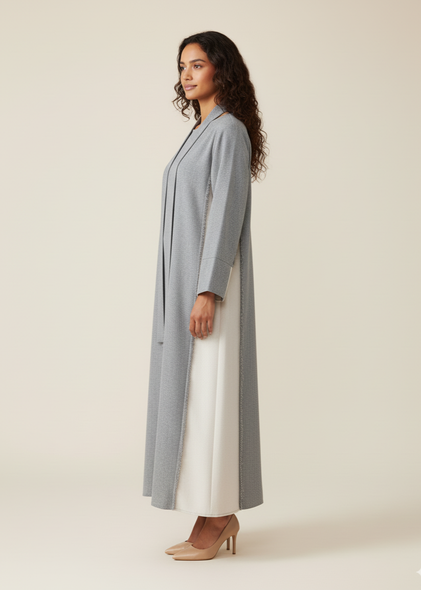 عباية مغلقة | رمادي فاتح