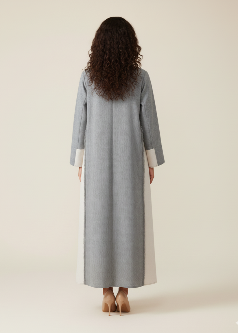 عباية مغلقة | رمادي فاتح