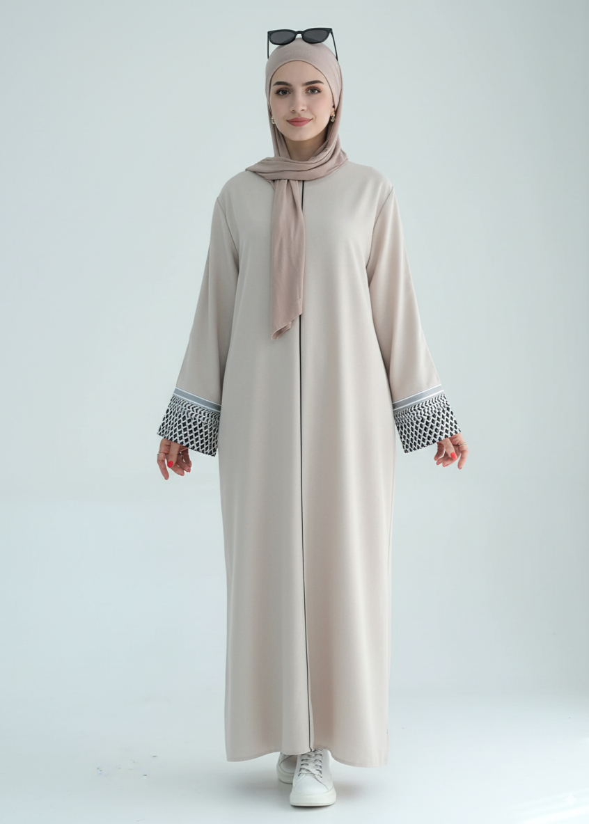 عباية مغلقة | كوفية مشمشي