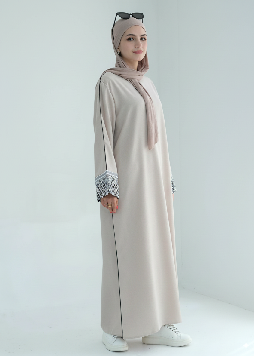 عباية مغلقة | كوفية مشمشي