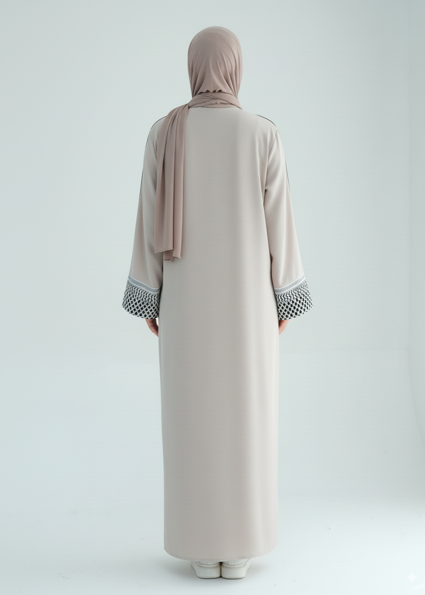 عباية مغلقة | كوفية مشمشي